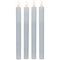 Northlight Set of 4 Solid White LED Flameless Flickering Wax Taper Candles 9.5"